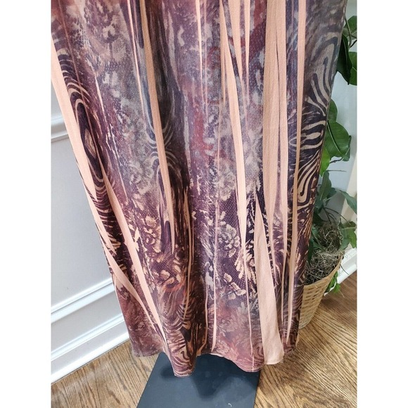 Fresh Of La Women's Brown Polyester V-Neck Sleeveless Long Maxi Dress Size 2X - Picture 5 of 10
